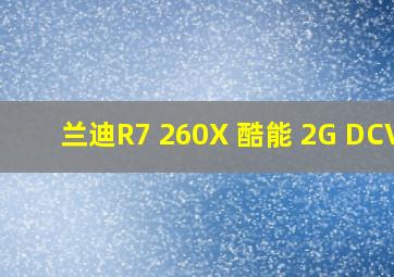 兰迪R7 260X 酷能 2G DCV2